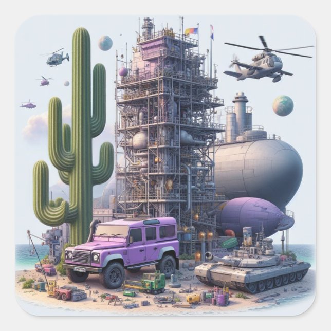 Adesivo Quadrado Concept Defender Sticker (Frente)