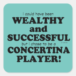 Adesivo Quadrado Concertina Wealthy & Successful Square Sticker