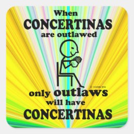 Adesivo Quadrado Concertinas Outlawed Square Sticker