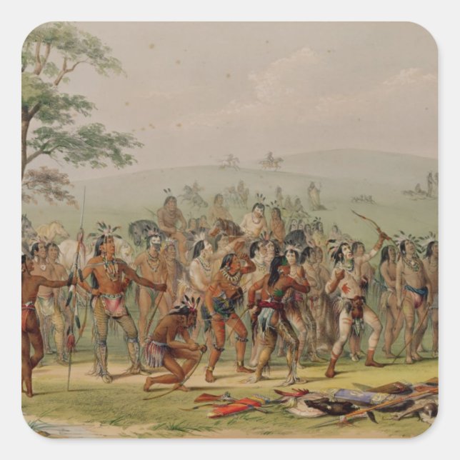 Adesivo Quadrado Concurso Mandan Archery, c.1832 (Frente)