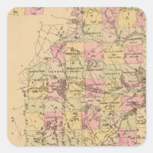 Adesivo Quadrado Condado de Somerset, Maine