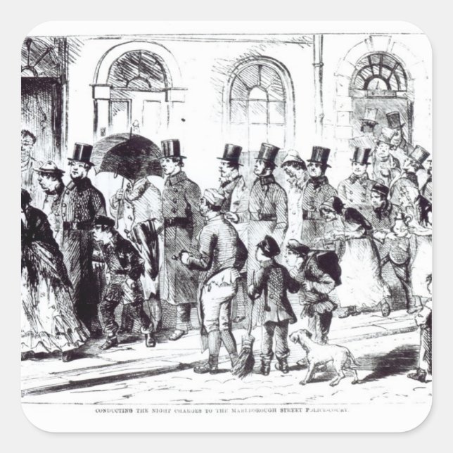 Adesivo Quadrado Condução das taxas noturnas (Frente)