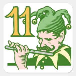 Adesivo Quadrado Condução por meio de canos de onze gaiteiros