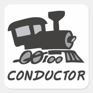 Adesivo Quadrado Condutor de trem