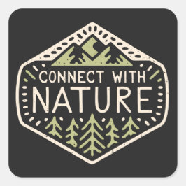 Adesivo Quadrado Conectar-se com a natureza