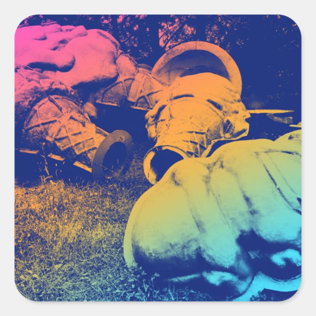 Adesivo Quadrado cones de sorvete de Verão de fibra de vidro (Frente)