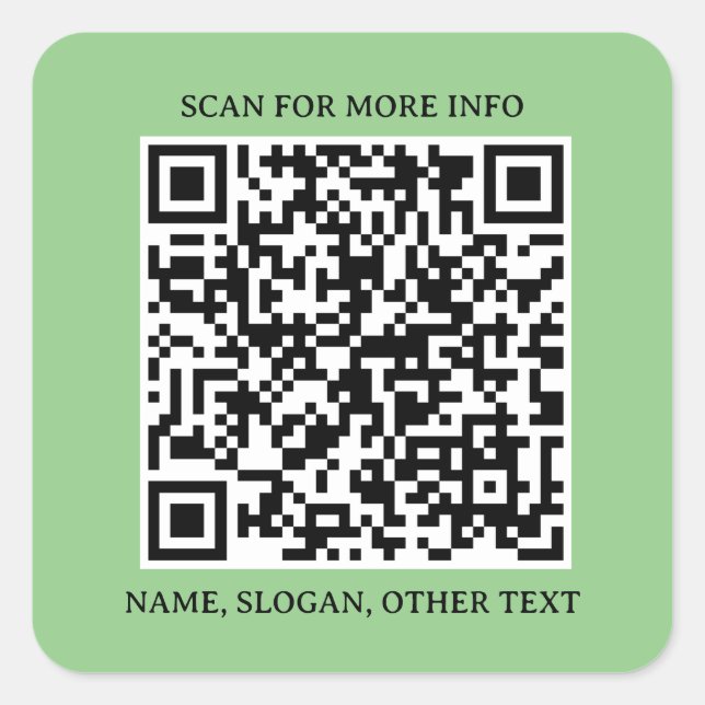 Adesivo Quadrado Conexão ao quadrado: Autocolante de código QR come (Frente)