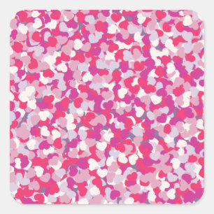 Adesivo Quadrado Confetti2 Cardíaco Multicolorido