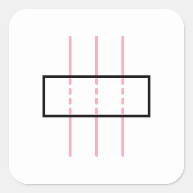 Adesivo Quadrado confiança e honestidade a rosa (Frente)