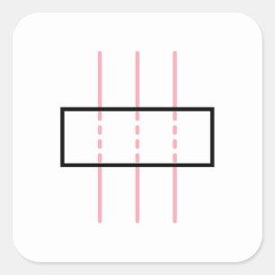 Adesivo Quadrado confiança e honestidade a rosa