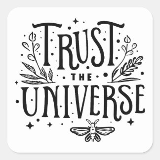 Adesivo Quadrado Confie no universo