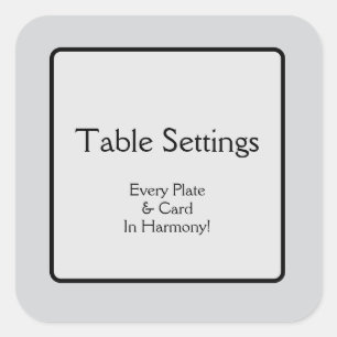 Adesivo Quadrado Configurações de mesa