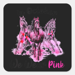 Adesivo Quadrado Conhecimento das mulheres em outubro Nós Vestimos 