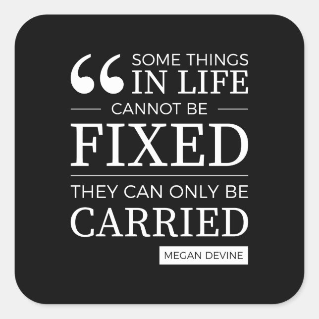 Adesivo Quadrado conjunto de autocolantes com aspas "não é possível (Frente)