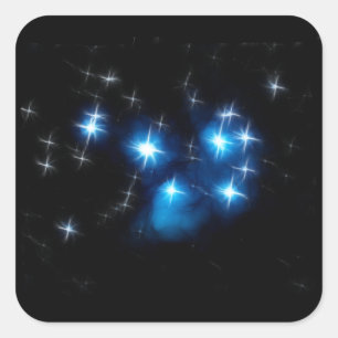 Adesivo Quadrado Conjunto de estrela azul de Pleiades