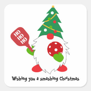Adesivo Quadrado Conjunto 🎅 picleball de Natal