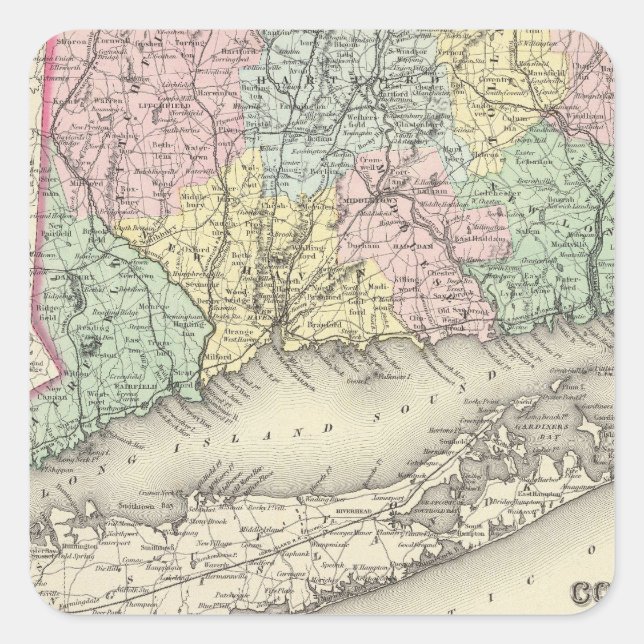 Adesivo Quadrado Connecticut (Frente)