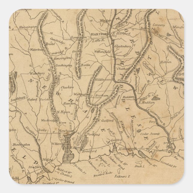 Adesivo Quadrado Connecticut 12 (Frente)