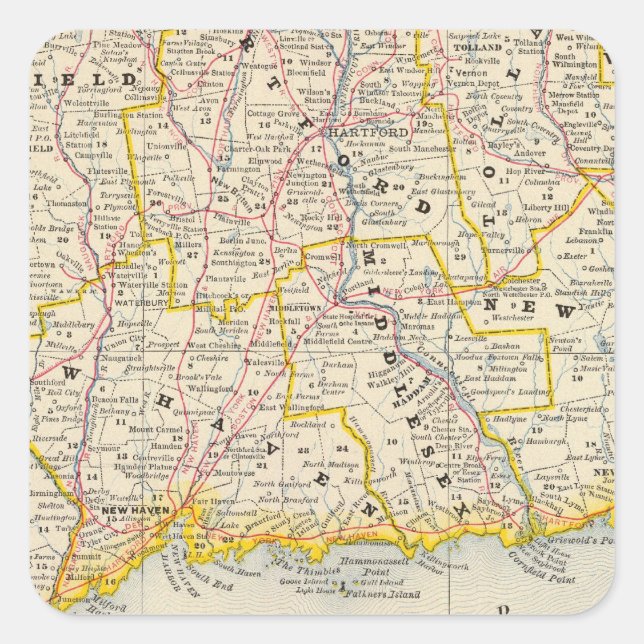 Adesivo Quadrado Connecticut 14 (Frente)