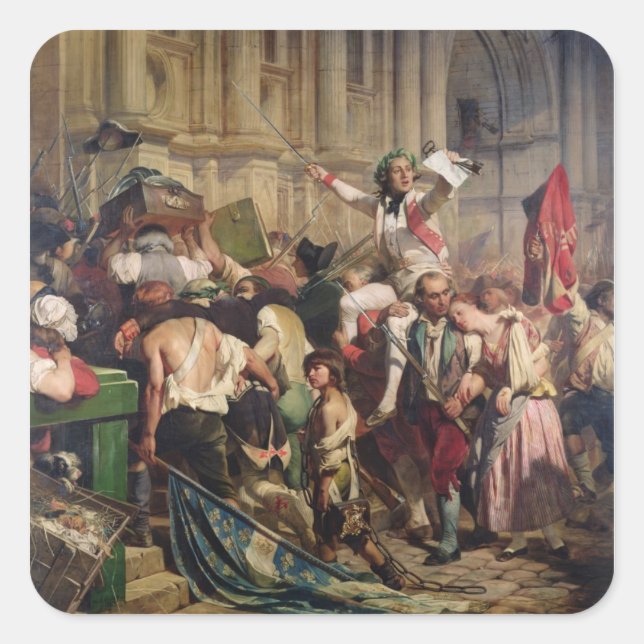 Adesivo Quadrado Conquistadores da Bastilha antes do Hotel de (Frente)