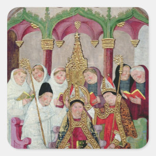 Adesivo Quadrado Consagração de um Bishop, escola Valencian
