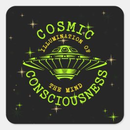 Adesivo Quadrado Consciência cósmica da mente
