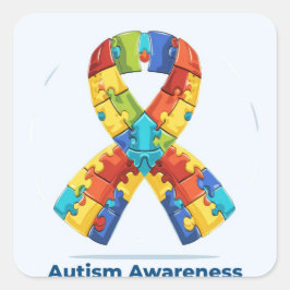 Adesivo Quadrado Consciência do Autismo