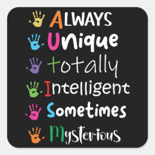 Adesivo Quadrado Consciência do Autismo