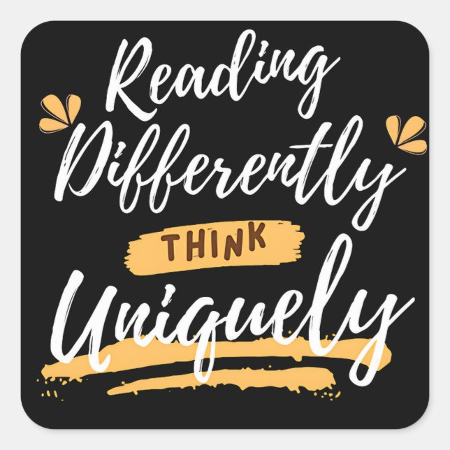 Adesivo Quadrado consciência mundial da dislexia