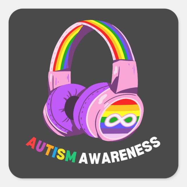Adesivo Quadrado Conscientização do Autismo (Frente)