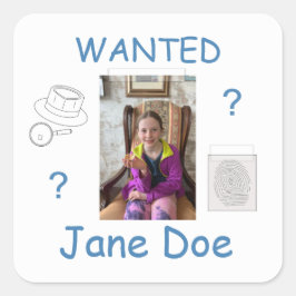 Adesivo Quadrado Conselho de Resolução de Crime Mistério