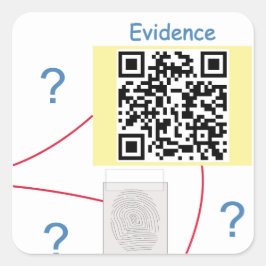 Adesivo Quadrado Conselho de Resolução de Crime Mistério