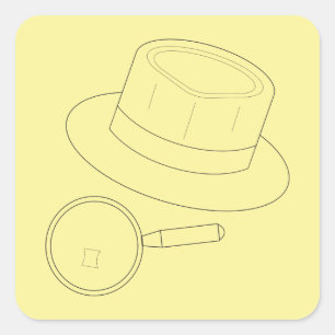 Adesivo Quadrado Conselho de Resolução de Crime Mistério