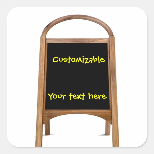 Adesivo Quadrado Conselho Sanduíche de Madeira (Frente)