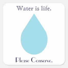 Adesivo Quadrado Conservar água