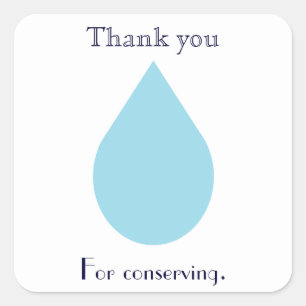 Adesivo Quadrado Conserve a água