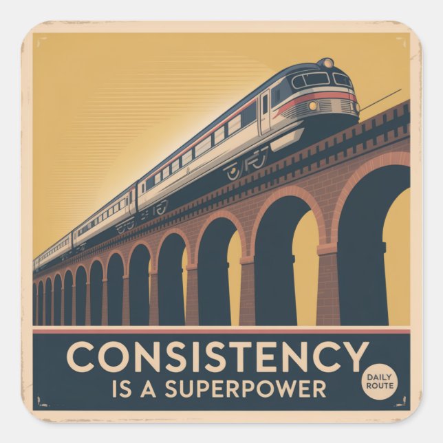 Adesivo Quadrado Consistency Is A Superpower (Frente)