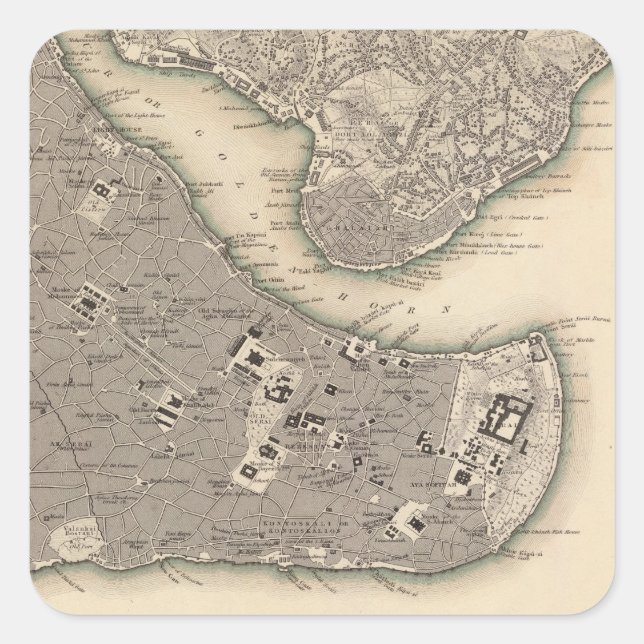 Adesivo Quadrado Constantinopla Stambool (Frente)