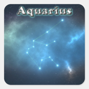 Adesivo Quadrado constelação de Aquarius