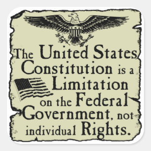 Adesivo Quadrado Constituição de Estados Unidos