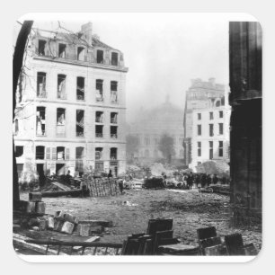 Adesivo Quadrado Construção da avenida de l'Opera