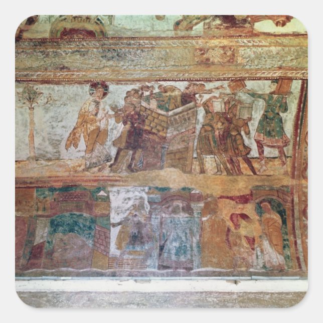 Adesivo Quadrado Construção da Torre de Babel (Frente)