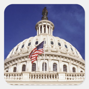 Adesivo Quadrado Construção do Capitólio dos E.U., Washington DC
