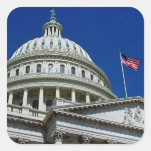 Adesivo Quadrado Construção do Capitólio, Washington, EUA