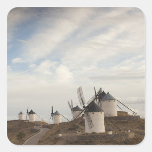 Adesivo Quadrado Consuegra, antigos moinhos de vento de La Mancha