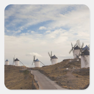 Adesivo Quadrado Consuegra, antigos moinhos de vento de La Mancha