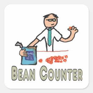 Adesivo Quadrado Contador de Bean do Contador