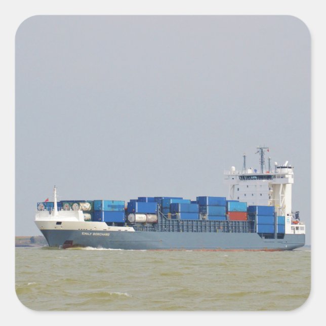 Adesivo Quadrado Container Ship Emily Borchard (Frente)