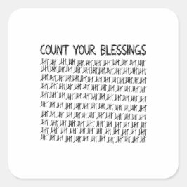 Adesivo Quadrado Conte suas bençãos
