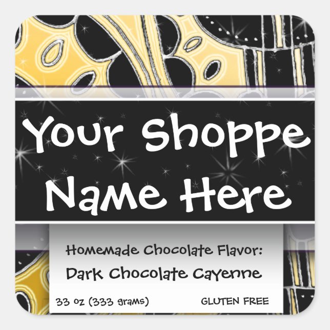 Adesivo Quadrado Contêiner de comida Étnica Exótica marroquina Ocid (Frente)